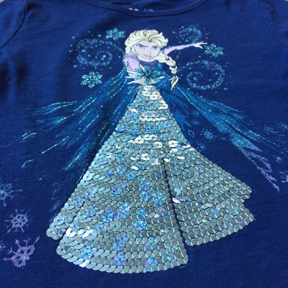 *SOLD*  Frozen 2T❄️ Elsa Magical Blue Sequence Tee - Picture 3 of 8
